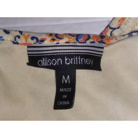 Allison Brittney Boho Floral Print Midi Dress Tunic Women's Size Medium - Picture 9 of 15